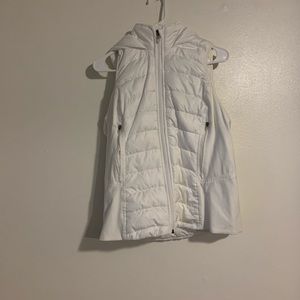 White puff vest